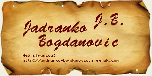 Jadranko Bogdanović vizit kartica